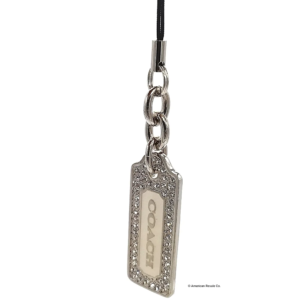 NWT COACH Vintage LOZ Pave Lanyard Diamond Keychain FOB Purse Charm #8865 - Picture 3 of 9